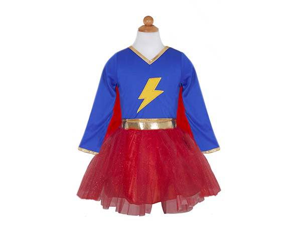 Disfraz Super Heroína · Great Pretenders 5-6 años - Bizcocho de Yogur