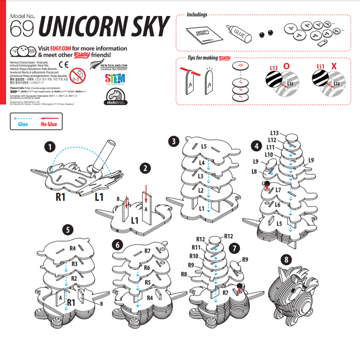 EUGY · Unicornio Celeste - Bizcocho de Yogur