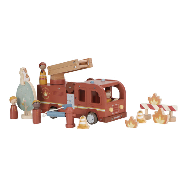 Set Bomberos con camión FSC · Little Dutch