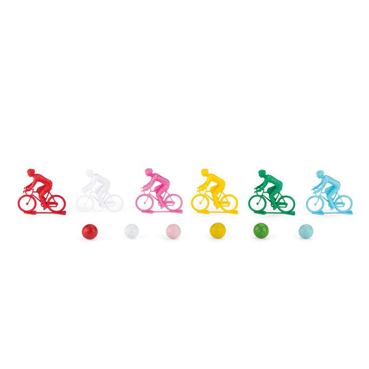 Juego de 6 ciclistas con canicas Mercredi · Moulin Roty - Bizcocho de Yogur