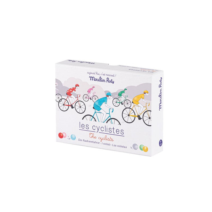 Juego de 6 ciclistas con canicas Mercredi · Moulin Roty - Bizcocho de Yogur