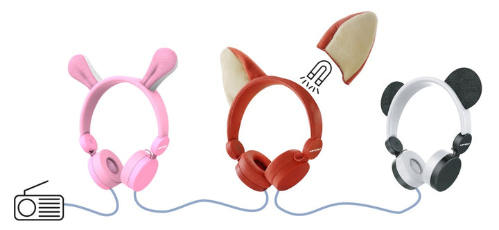 Kidyears Auriculares Infantiles Panda Blanco y Negro · Kidywolf