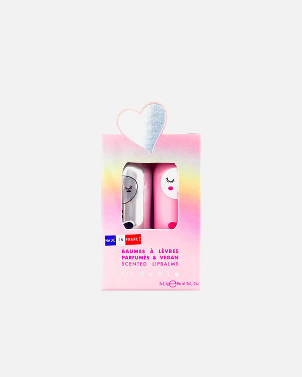 Set dos Bálsamos Labiales Clhoé Fresa y Coco · Inuwet
