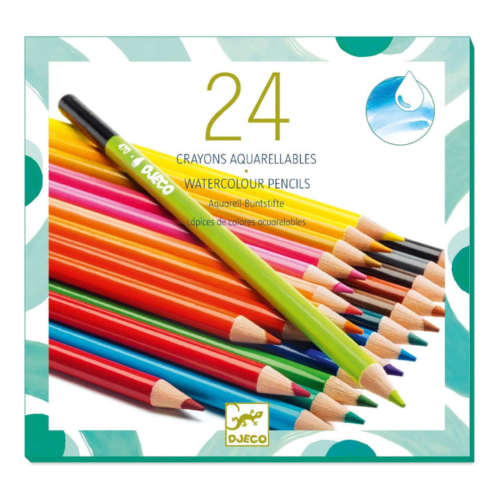 Lápices de colores acuarelables (24 ud) · DJECO