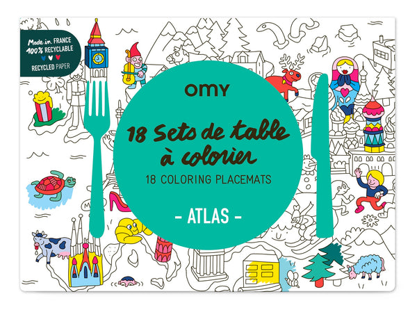 Manteles OMY Atlas para colorear - Bizcocho de Yogur