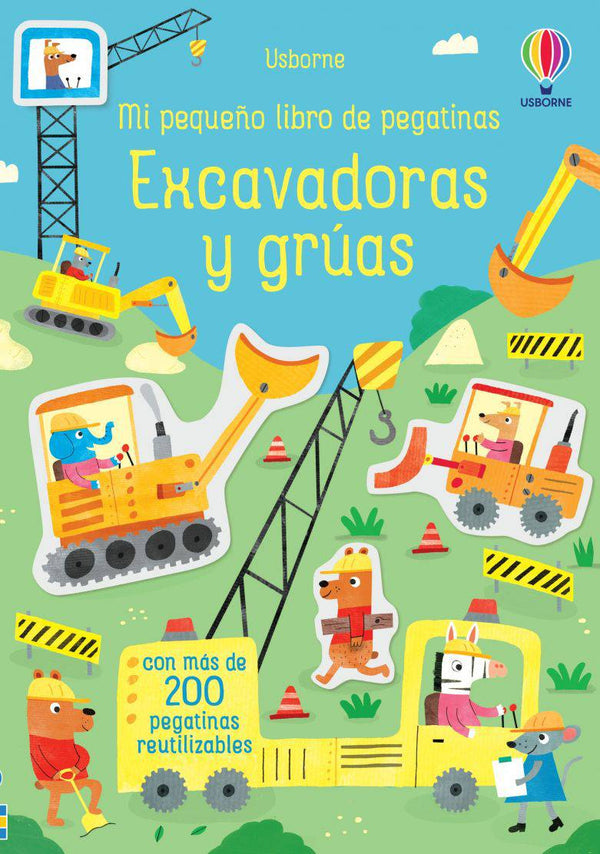 Mi pequeño libro de pegatinas · Excavadoras y Grúas - Bizcocho de Yogur