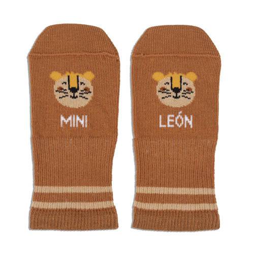 Mini calcetines "Mini León" - Bizcocho de Yogur