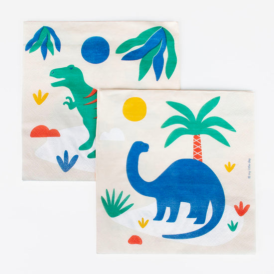 Pack 20 servilletas de papel Dinosaurios · My Little Day - Bizcocho de Yogur