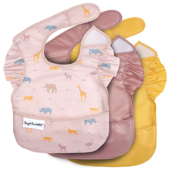 Pack 3 baberos impermeables Petit Yellow Tapeu · Tiny Twinkle - Bizcocho de Yogur