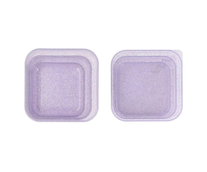 Pack 3 Cajas Almuerzo Glitter Lilac - Bizcocho de Yogur