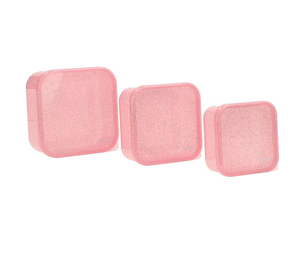 Pack 3 Cajas Almuerzo Glitter Pink - Bizcocho de Yogur