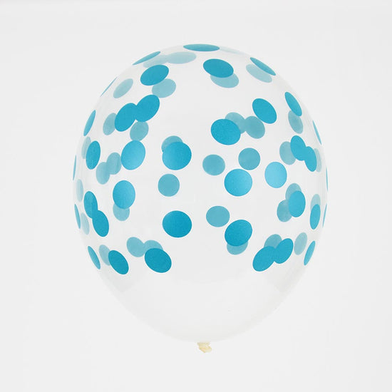 Pack 5 globos confetti Azules · My Little Day - Bizcocho de Yogur