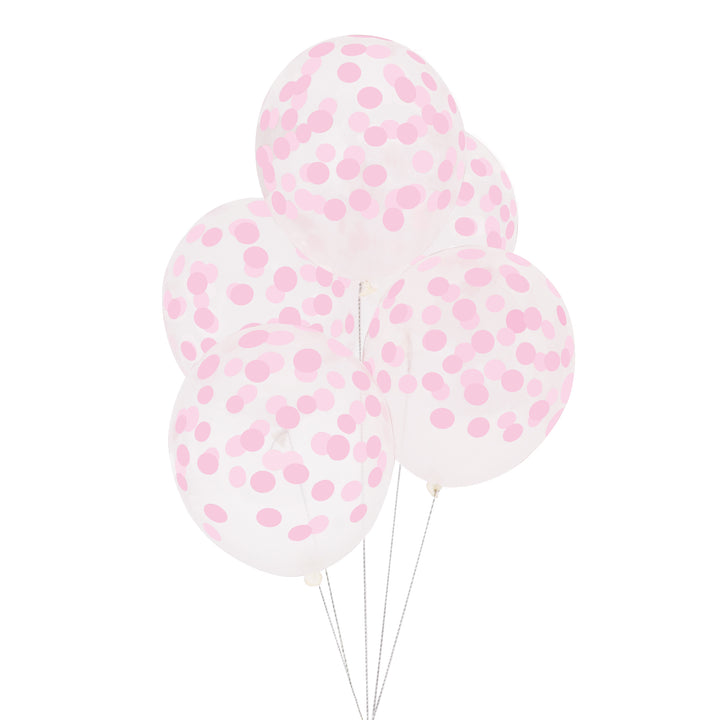 Pack 5 globos confetti Rosas · My Little Day - Bizcocho de Yogur