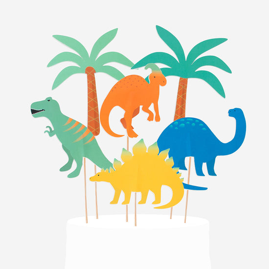 Pack 6 Topper para tartas Dinosaurios · My Little Day - Bizcocho de Yogur