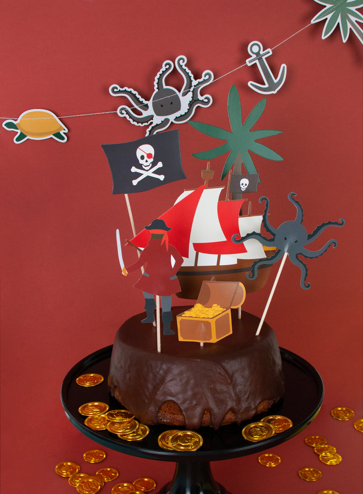 Pack 6 Topper para tartas Piratas · My Little Day - Bizcocho de Yogur
