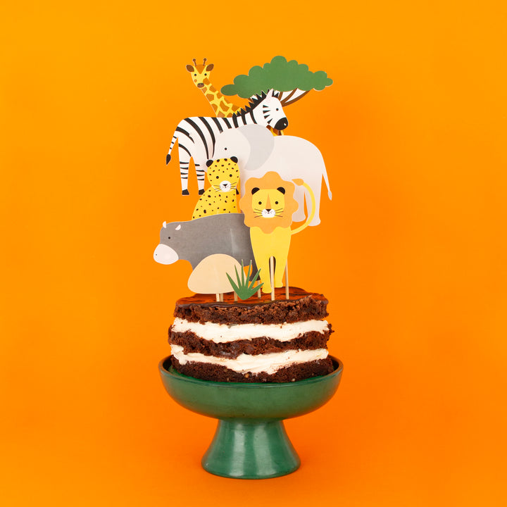 Pack 6 Topper para tartas Safari · My Little Day - Bizcocho de Yogur