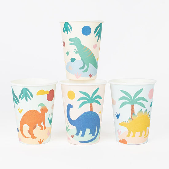Pack 8 vasos de papel Dinosaurios · My Little Day - Bizcocho de Yogur