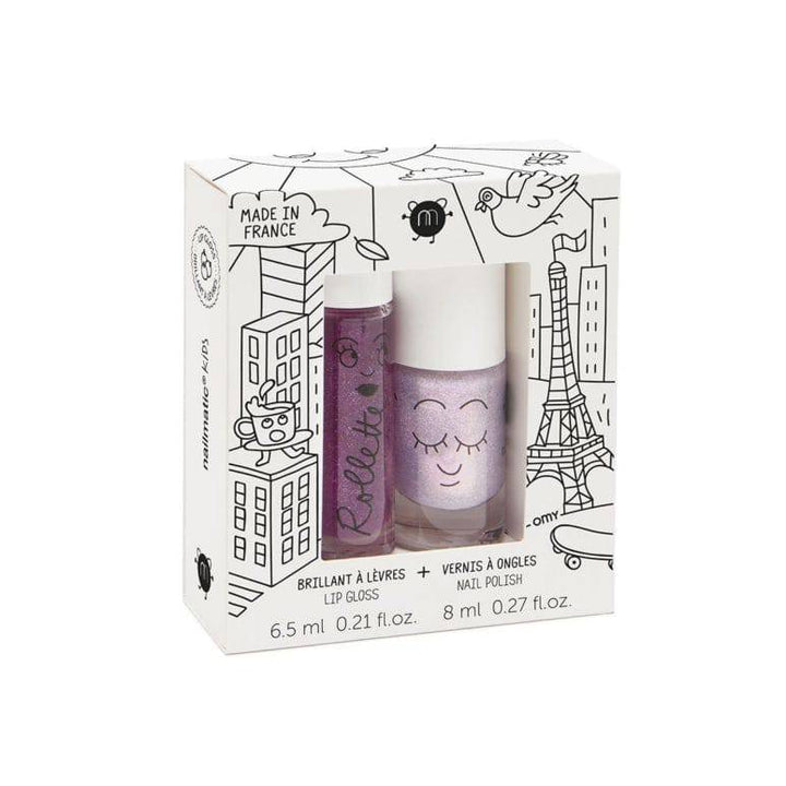 Pack Esmalte de Uñas y Brillo Labial Lovely City · Nailmatic - Bizcocho de Yogur