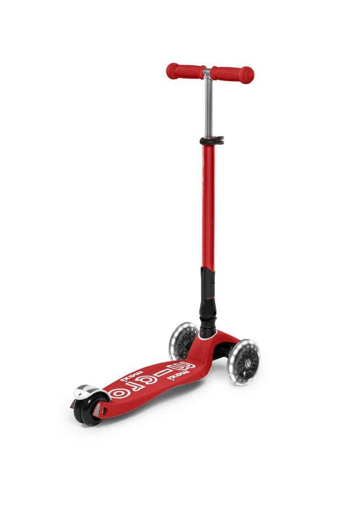 Patinete Maxi Deluxe Plegable LED · Rojo - Bizcocho de Yogur