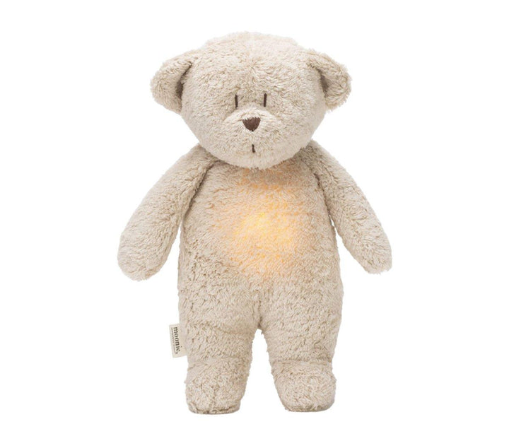 Peluche Luz-Sonido Oso Orgánico Moonie Sand Natur - Bizcocho de Yogur