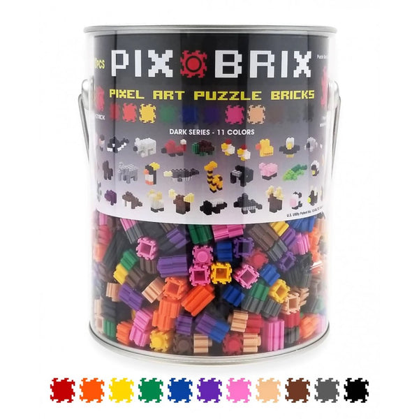 Pix Brix bote metálico 1500 piezas gama oscura