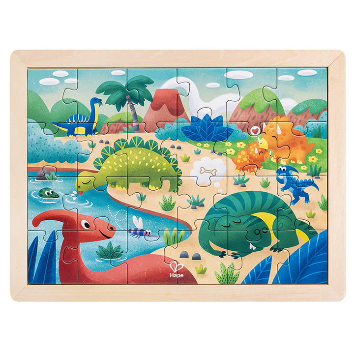 Puzzle Dinosaurios · Hape - Bizcocho de Yogur