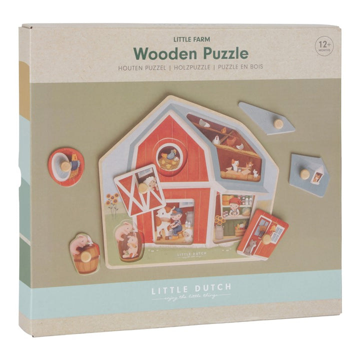 Puzzle madera pequeña granja · Little Dutch - Bizcocho de Yogur