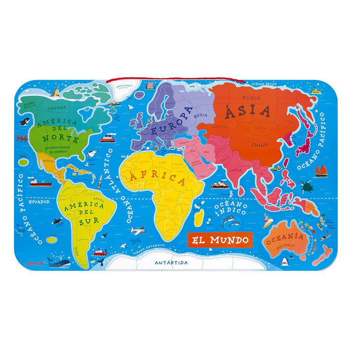 Puzzle Magnético Atlas Mundial · Janod - Bizcocho de Yogur