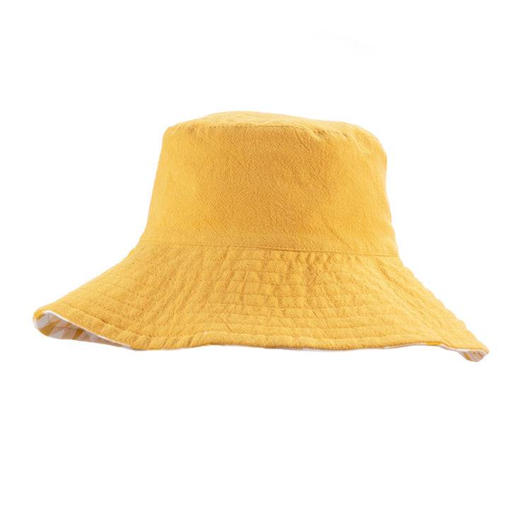 Retro Check Sun Hat Ochre 7-10 años · Rockahula - Bizcocho de Yogur
