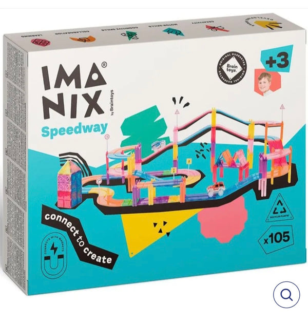 Imanix Pista de Carreras 105 piezas · Braintoys