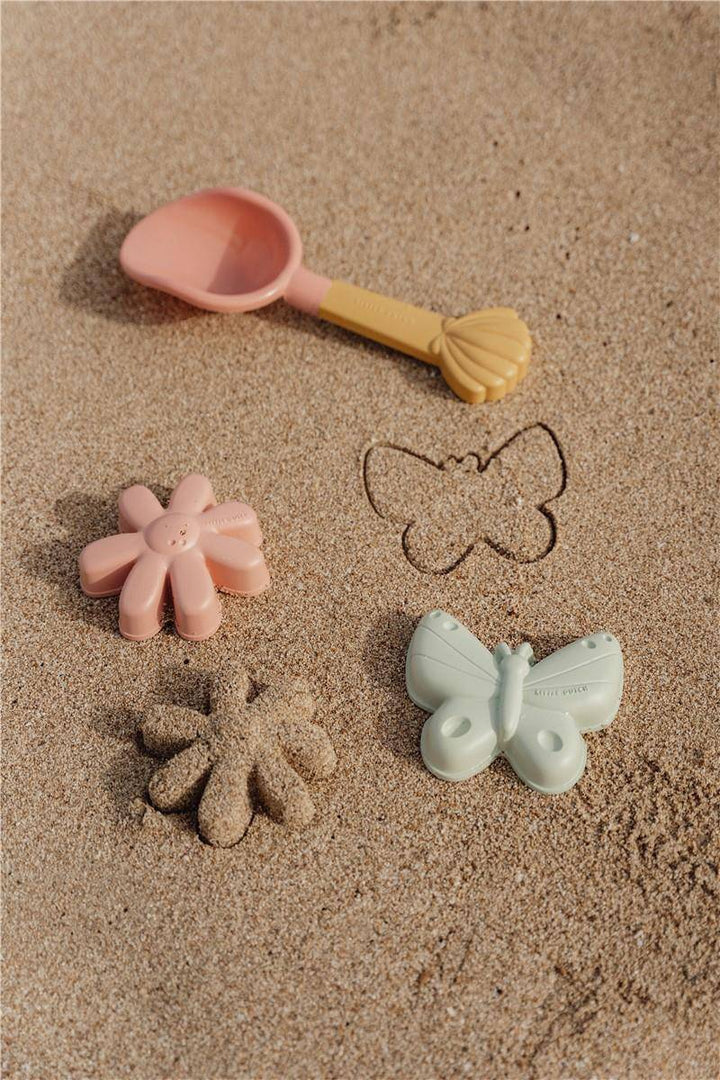 Set de Playa 3 piezas Flores y Mariposas · Little Dutch - Bizcocho de Yogur