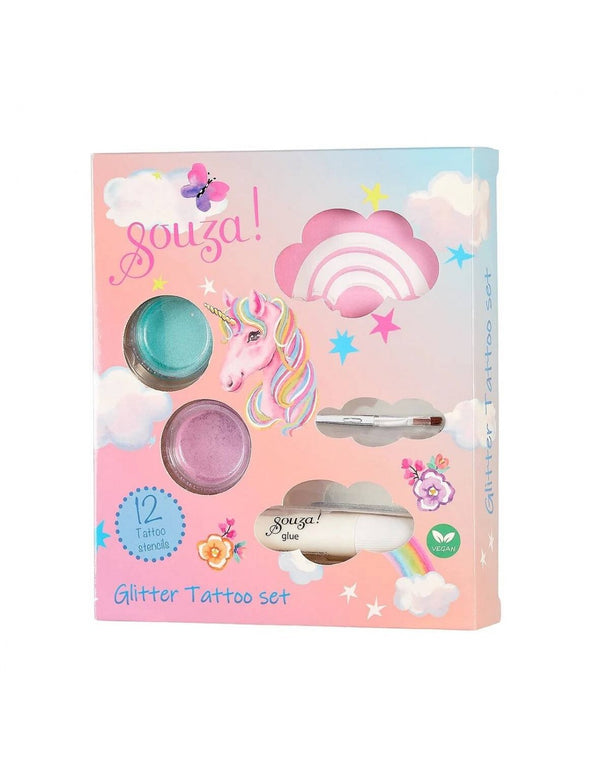 Set tatuajes purpurina Unicornio · Souza