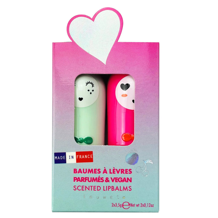 Set dos Bálsamos Labiales Love · Inuwet - Bizcocho de Yogur