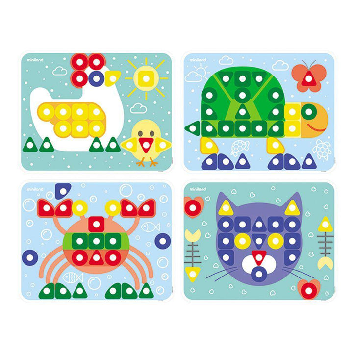 Superpegs (64 piezas) - Primary Colors -  Miniland - Bizcocho de Yogur