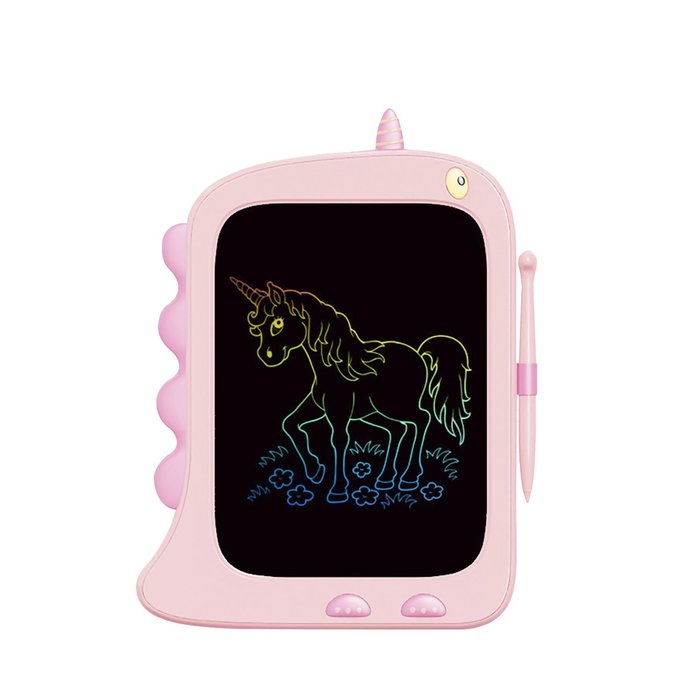 Tablet de dibujo LCD multicolor Unicornio Rosa - Bizcocho de Yogur