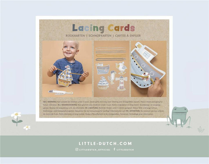 Tarjetas para enlazar cordones Sailors Bay · Little Dutch - Bizcocho de Yogur