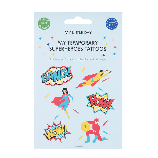 Tatuajes Superhéroes · My Little Day - Bizcocho de Yogur