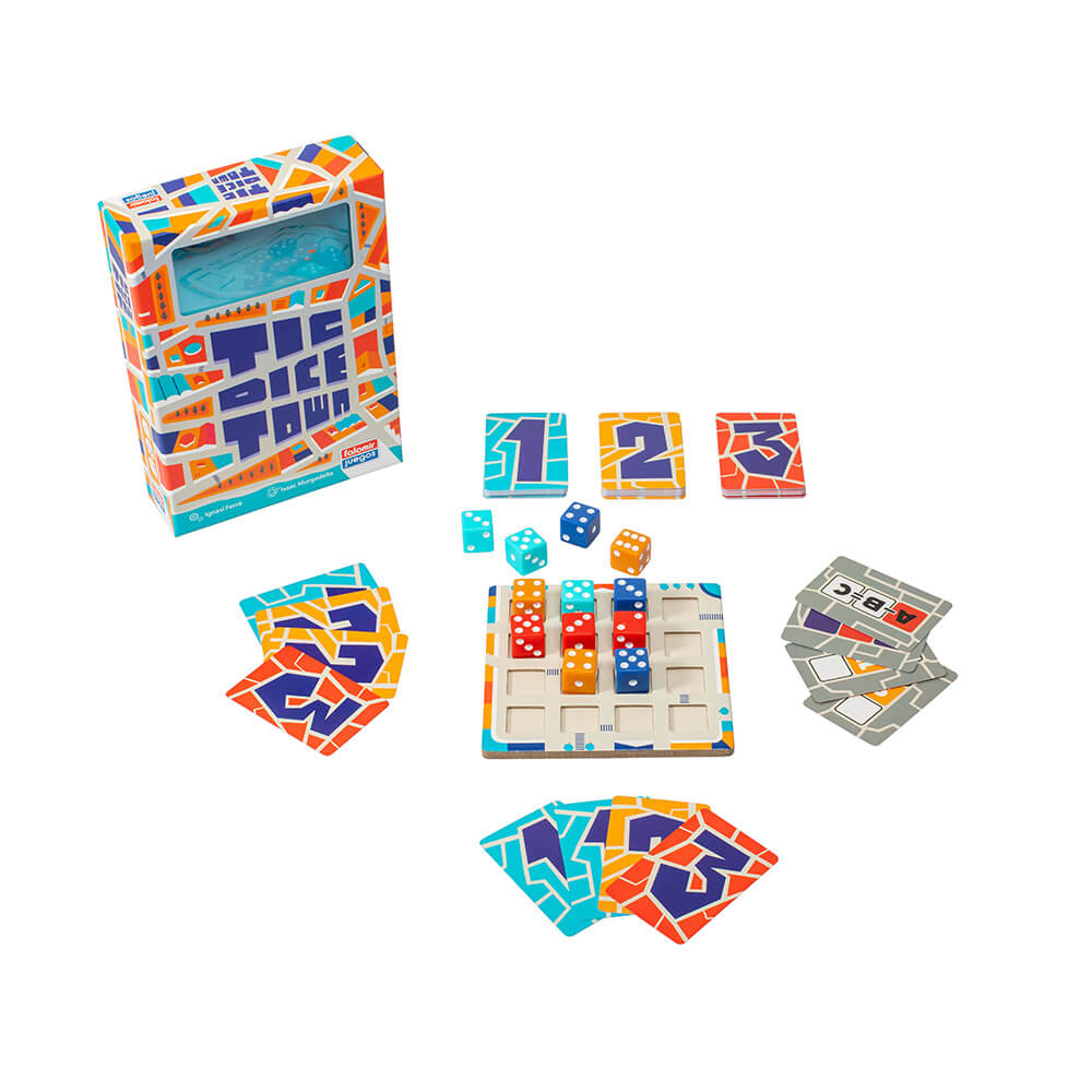 Falomir Tic Dice Town – Juego De Mesa Competitivo De Dados Y Matemáticas Para 2 A 4 Jugadores, +8 Años, Divertido Y Educativo