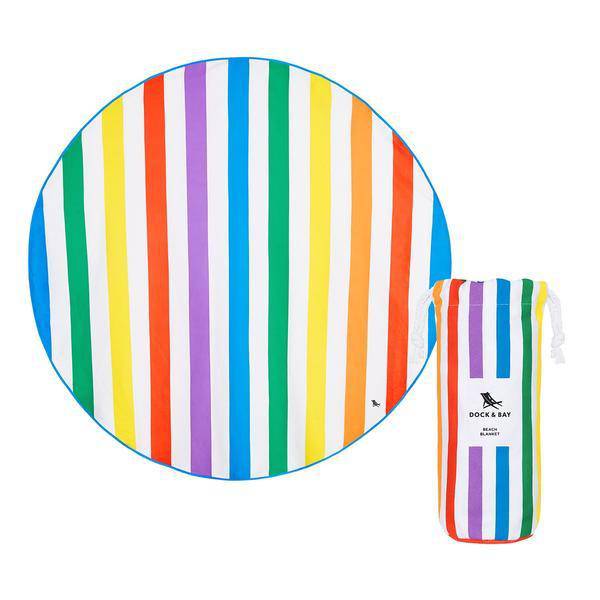 Toalla Redonda Rainbow · 170cm - Bizcocho de Yogur