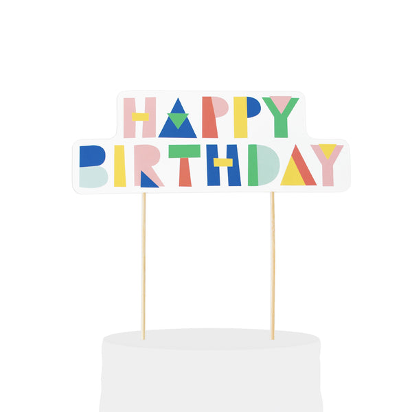 Topper para tartas Happy Birthday Multicolor · My Little Day - Bizcocho de Yogur