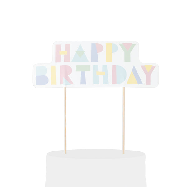 Topper para tartas Happy Birthday Pastel · My Little Day - Bizcocho de Yogur