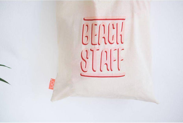 Tote Bag "Beach Staff" - Bizcocho de Yogur