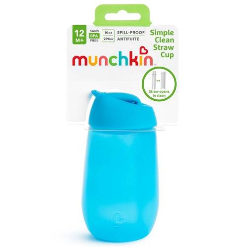 Vaso con pajita desmontable Simple Clean Azul · Munchkin - Bizcocho de Yogur