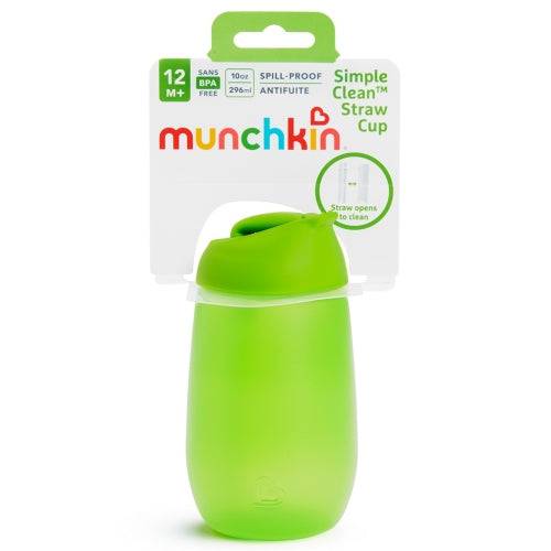 Vaso con pajita desmontable Simple Clean Verde · Munchkin - Bizcocho de Yogur
